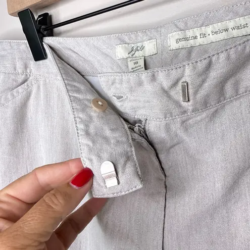 J.Jill Genuine Fit Stretch Linen Ankle Pants Size 18 Beige Summer Resort Beach