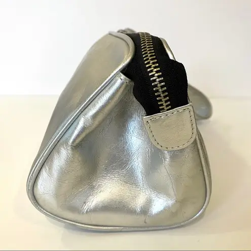 DKNY Vintage  Silver Leather Triangle Clutch