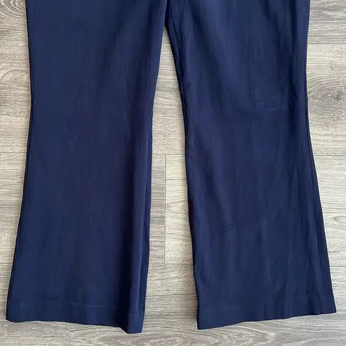 J.Crew Hayden Kickout Crop Pants Womens Sz. 10 Navy Bi-Stretch Cotton Workwear