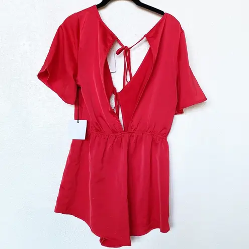 by the way. Revolve Camilla Tie Romper Red Size Small