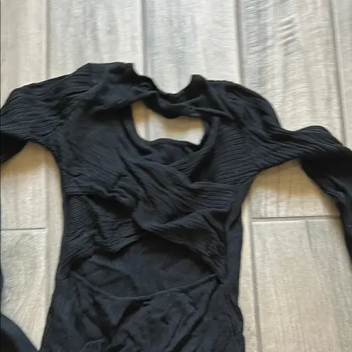 Hera Collection Black Long Sleeve Bodycon Dress