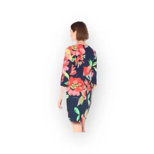 Trina Turk new  ❀ Picturesque Bright Floral Print Sheath Mini Dress ❀ Navy ❀ 2