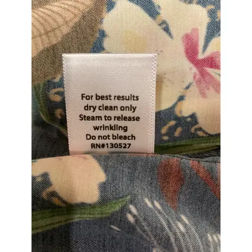 Shore Women's Oceansides Floral Drape Tank Size XS NWT Jewel Tone Dark Blue