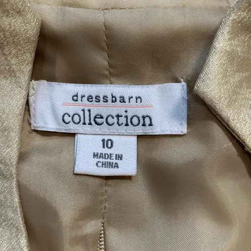 Dress Barn Vintage  Champagne Wrap Blouse Black Beaded Brooch Detail 10 Evening thumbnail 10