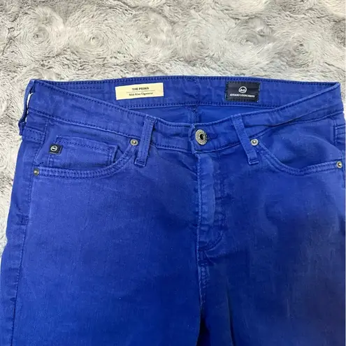 AG Adriano Goldschmied  26R The Prima Mid Rise Cigarette Jeans Cobalt Bright Blue thumbnail 3
