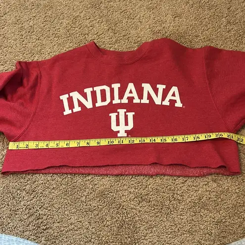 Indiana University Red Cropped Sweatshirt Size M