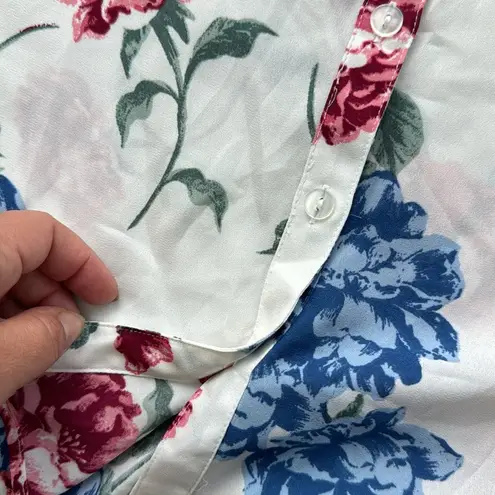 A Byer A. Byer Sheer Floral Button Down Top White Medium - Image 8