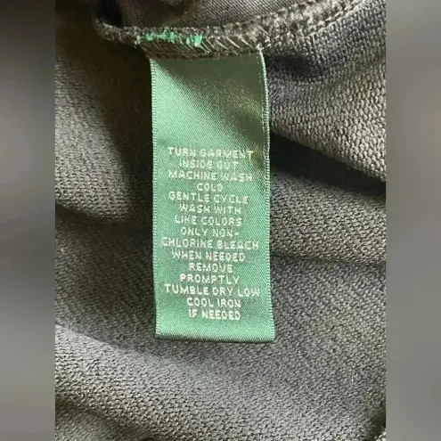 Ralph Lauren LRL Lauren  Womens Full Zip Active Fitness Jacket Black Green XL