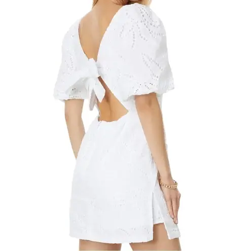 Lilly Pulitzer  Women’s Size 14 White Celestina V-Neck Eyelet Mini Dress Romper