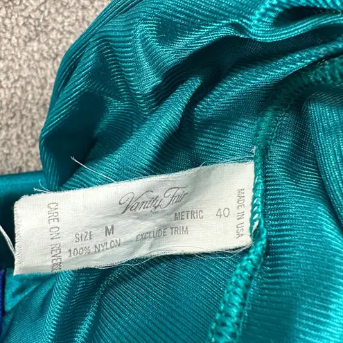 Vanity Fair Vintage Floral Embroidered Mumu Robe Nightgown Women's Medium V-Neck