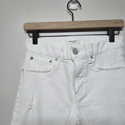 MOUSSY VINTAGE Womans Diana Skinny Jeans 25 White Japanese Denim Ankle 025EAC12