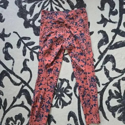 Lululemon Final Lap Crop TIGHTS SZ 8 *23" Efflorescent Dark Canyon Onyx Blue