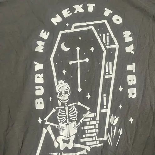 Hello Lovely Box gray Bury Me skeleton short sleeve pj shirt 3X