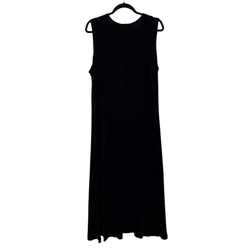 Coldwater Creek Women’s Stretch Knit Black Sleeveless Maxi Dress Petite XL