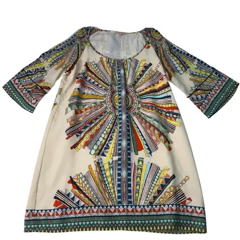 Gibson Latimer Gibson & Latimer Dress Size medium resort Multi color with cutout sleeve detail - Image 1