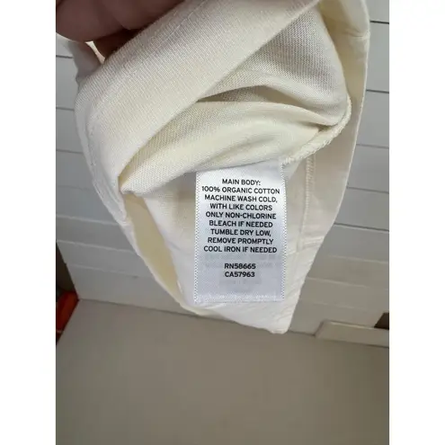 Treasure & Bond Womens T-shirt Dress Size S Cream Off-White Short Sleeve Casual