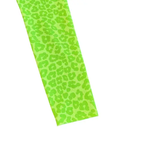 Beach Riot Sport Ayla Neon Green Animal Print Leggings Cheetah Workout Sz Small