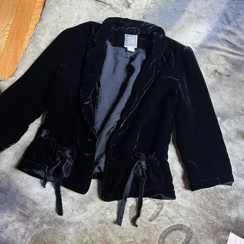 Polo Ralph Lauren Black Silk Velvet Light Weight Jacket