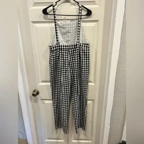 Mod Ref Gingham‎ Overall Jumpsuit size Medium Black