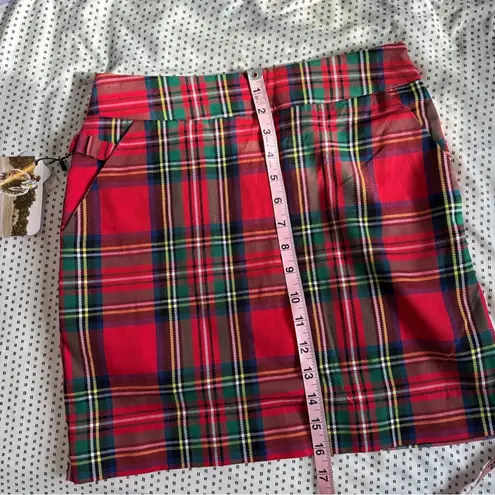Royal & Awesome Royal Stewart Tartan Ladies Golf Skort 2 NEW Red Size XS