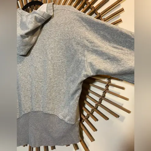 Free People Movement Grey Pullover Quarter Zip Hoodie Sweatshirt Dolman Slv S Gray