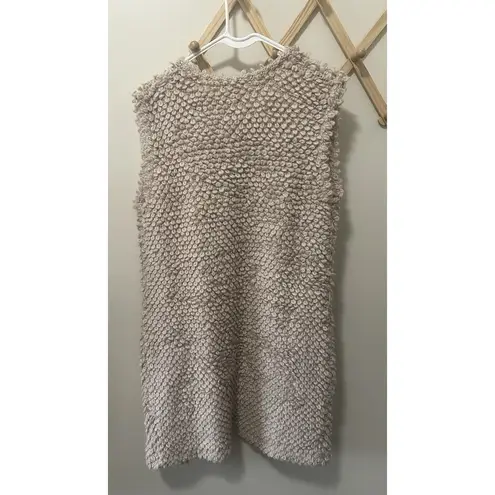 Esprit Shearling Vest Beige Size Small Equestrian Wear Boho Vest