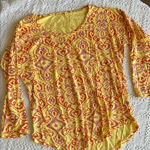 Fresh Produce Yellow and Red Long Sleeve Tee