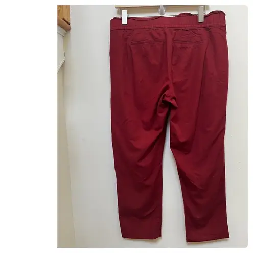 Gap Factory Non Functional Tie Paperbag Elastic Waist Lightweight Pant Size 10R Red