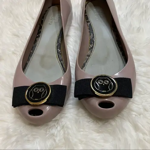 Jason Wu Melissa x  Pastel Pink Jelly Flats With Owls Size 8