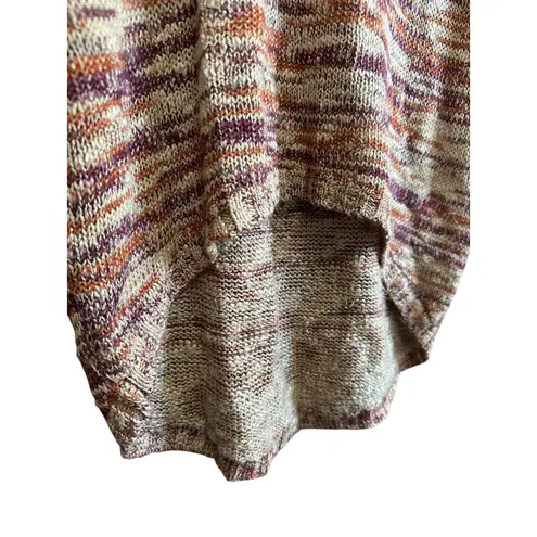 Eyelash Couture XS Knit Pullover Sweater Batwing Sleeve High Low Striped Top