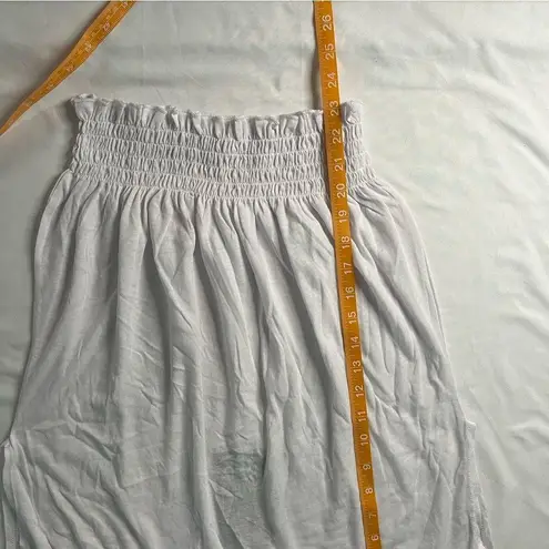 Chaser  Womens White Size M Smocked Hem Round Neck Short Sleeve Top Flowy Thin 90 - Image 4