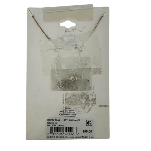 NEW LA Rocks Peanuts Woodstock Graduation Silver Plated Necklace Graduate