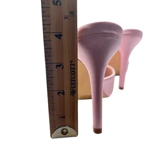 Allegra K New Heels Women 6 Pink Stiletto Open Toe Slip On Party Dress Shoes