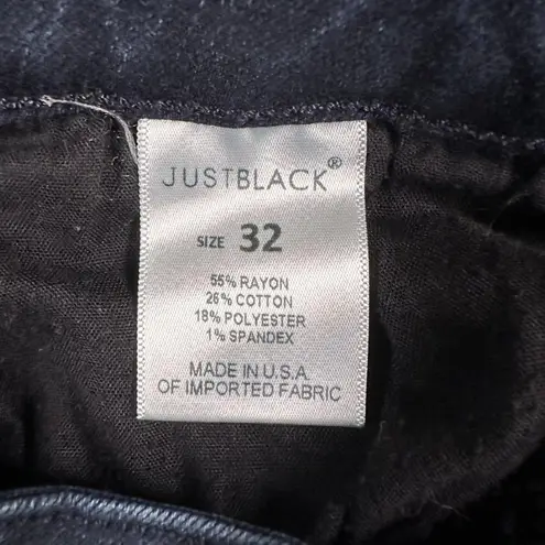 Just Black Jeans Womens 32 Flare Bootcut Stretch Denim Made in USA Classic Blue