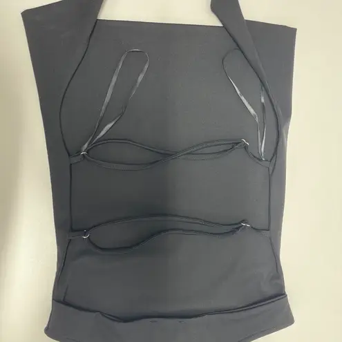 Edikted Edited Backless Cowl Neck Bodysuit - Size S.