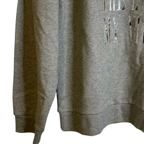 All Saints Freedom Iona Graphic Sweatshirt Gray Marl Size 10 NWT No Borders