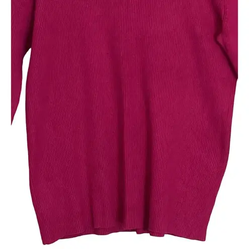 Chico's  Sweater Womens Size Medium Cranberry Turtleneck Pullover Long Sleeve CM47