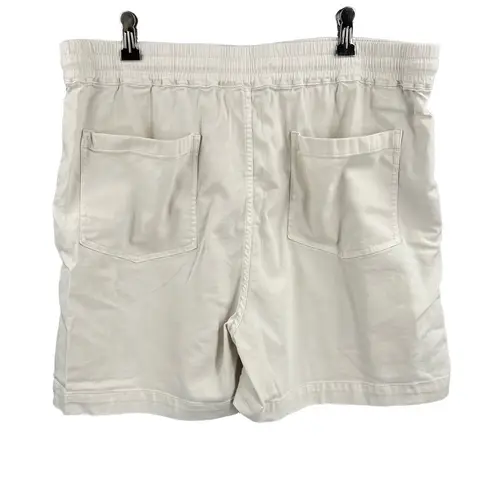 Faherty Shorts Organic Cotton Modal Linen Blend Cream Pull On Casual Womens XL White