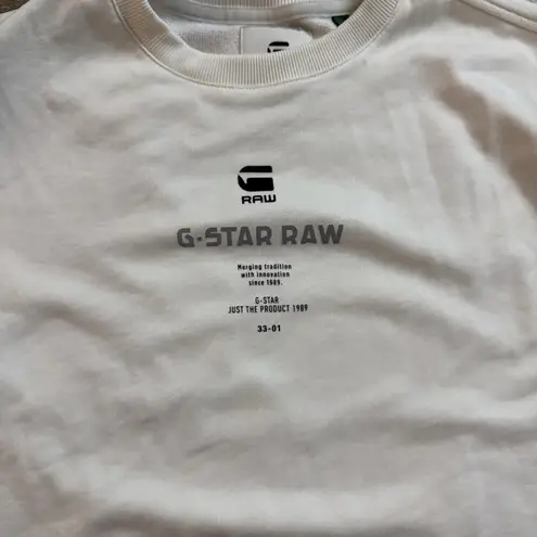 G-star Raw Multi GR Relaxed Sweater Women’s XS Off-White Graphic Crewneck