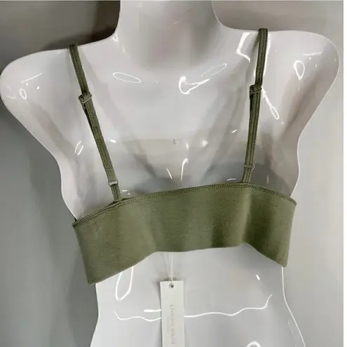 Jonathan Simkhai Standard Juliette Waffle Bralette in Willow SMALL NWT Green