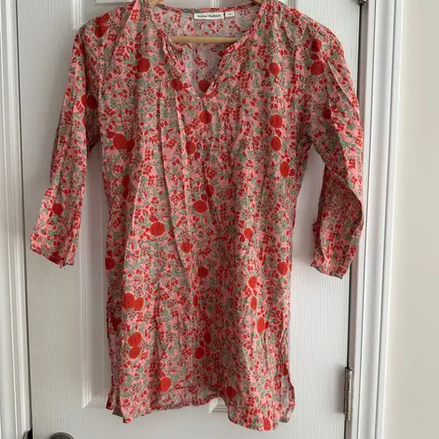 Roller Rabbit  Pink Floral Three Quarter Sleeve Tunic thumbnail 3