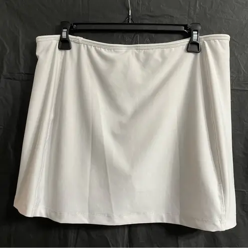 Avia White Large Skort Performance Athleisure Pickleball Atheletic