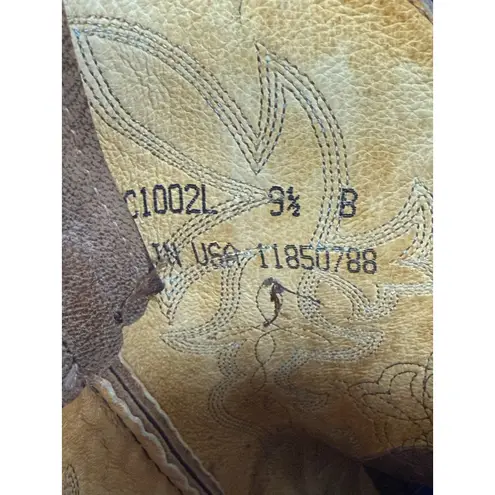 Tony Lama San Saba Francita Western Cowboy Boots Cross Inlay Women's Size 9.5