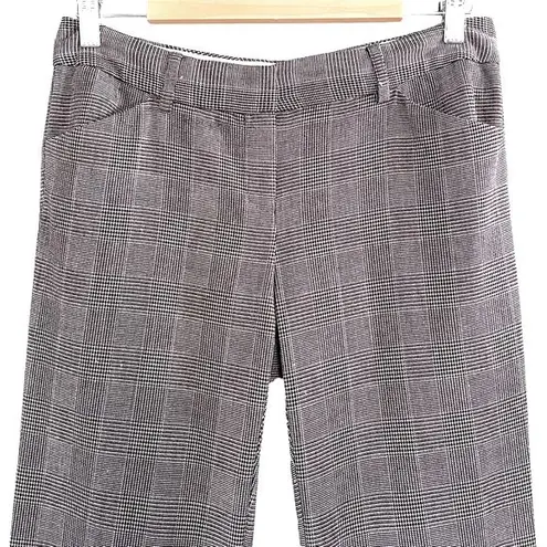 Norma Kamali Pants Black & White Glen Plaid Wide Leg Dress Trouser Womens Size 6