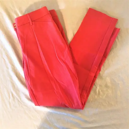 Mario Serrani Pants Coral Cropped Slim Fit New Size 4