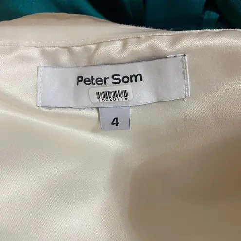 Peter Som x RTR White Satin Puff Sleeve Mini Dress Size 4