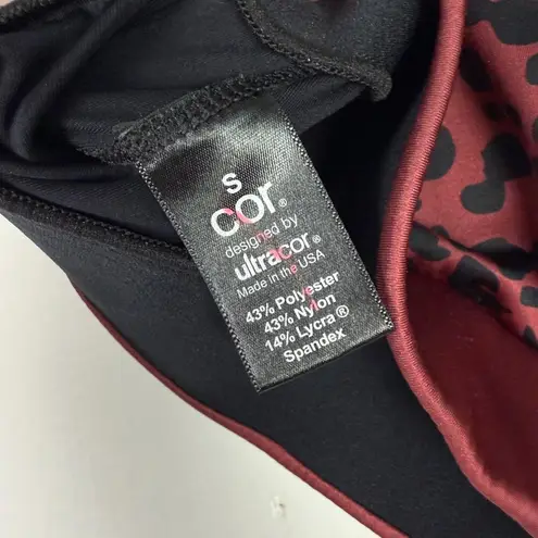 Ultracor COR designed by Leopard-Print Sports Bra Red Size Small S EUC