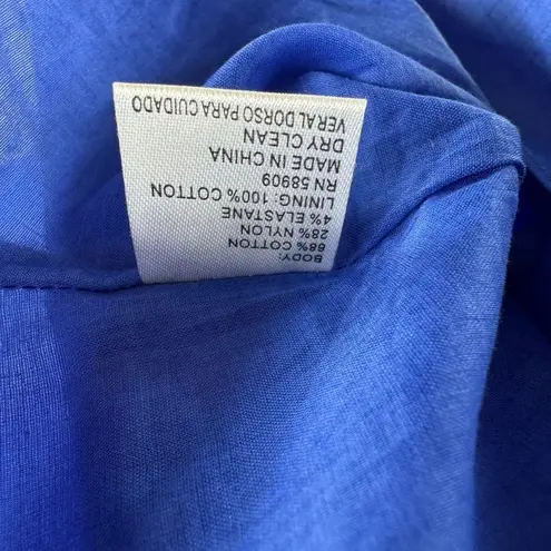 Daniel Cremieux Blue Sheath tie front Dress Crew Neck Sleeveless 12 knee length - Image 11