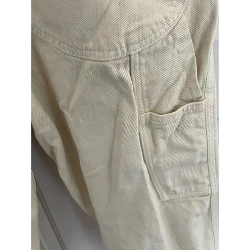 Sandrine Rose Reworked Cream Denim Overalls size Small White