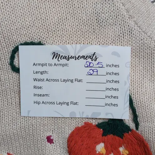 Basic Editions Halloween Sweater Vintage Pumpkins Candy Corn Novelty M Orange Size M